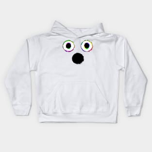 Glitch Ghost Face Halloween Trick Or Treat Graphic Illustration Novelty Kids Hoodie